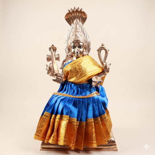 Amman Saree type Pavadai - Satin cloth model for Divine Worship