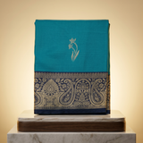 Amman Soft Silk Saree Flower Design - 4inch Border for Temple Festivals