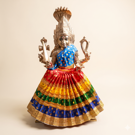 Amman Saree type Pavadai - Visiri model for Vigraha Decoration