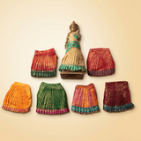 Amman Saree type Pavadai - Silk cloth model - 6 inch for Deity Dressing