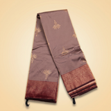 Amman Soft Silk Saree Banana Tree Design - 4inch Border for Devi Puja