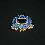 Pathakam/Pendent - Oval - Blue for Devi Decoration