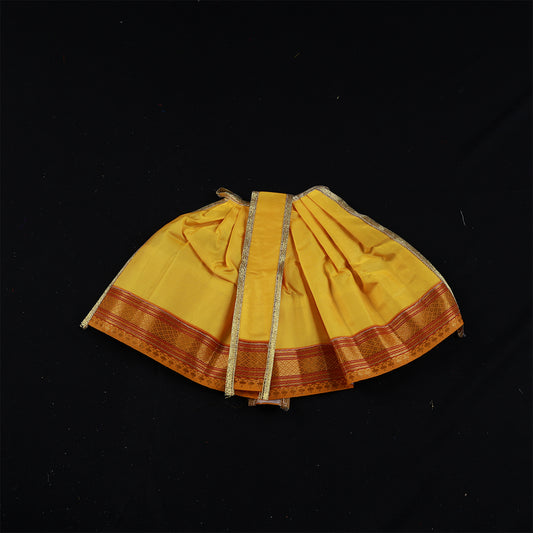 Amman Pavadai Satin Gold 8inch - Model 2