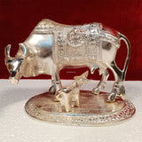 White Metal Cow and Calf