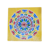 Kolam Sticker Big - Square-Yellow