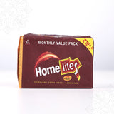 Homelites matchbox monthly value pack straight front view showing 210 karborised sticks for daily pooja