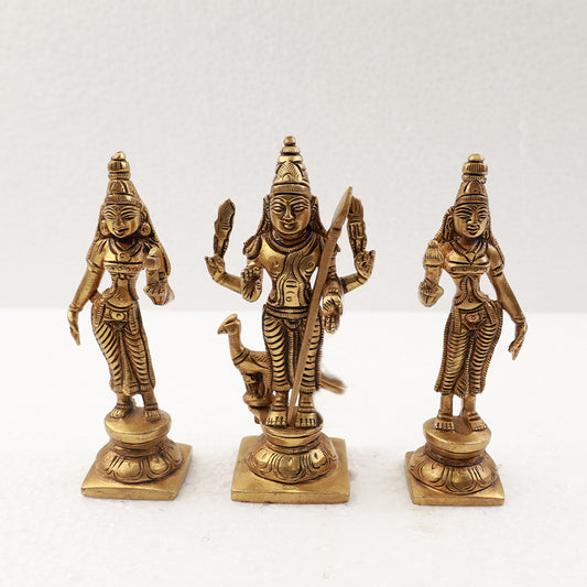 Murugar With Valli & Deivanai Set