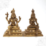Shiva Parvathi Brass Idol for Peace and Protection