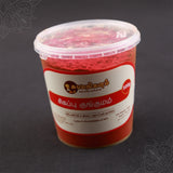 Subamangalam red kumkum 500g jar straight front view showing bright red powder and label