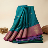 Amman Soft Silk Saree - 8inch Border for Vigraha Alankaram