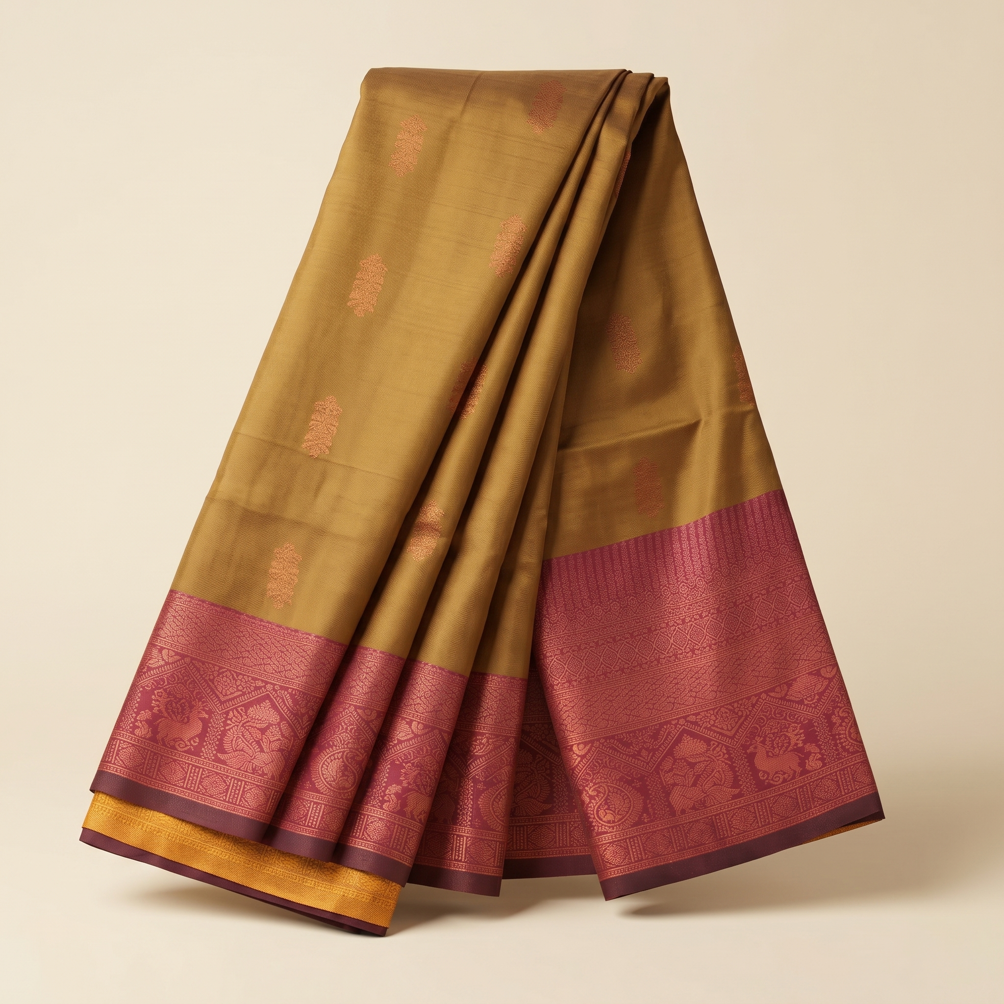 Amman Soft Silk Saree - 8inch Border for Vigraha Alankaram