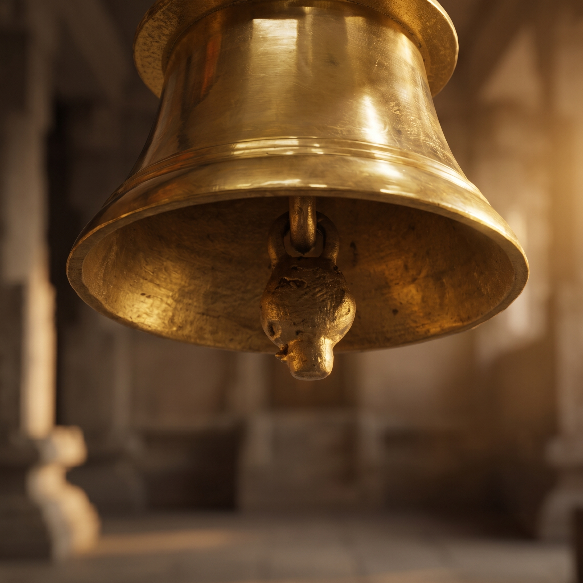 Brass Kovil Bell (Small Size) for Daily Prayer