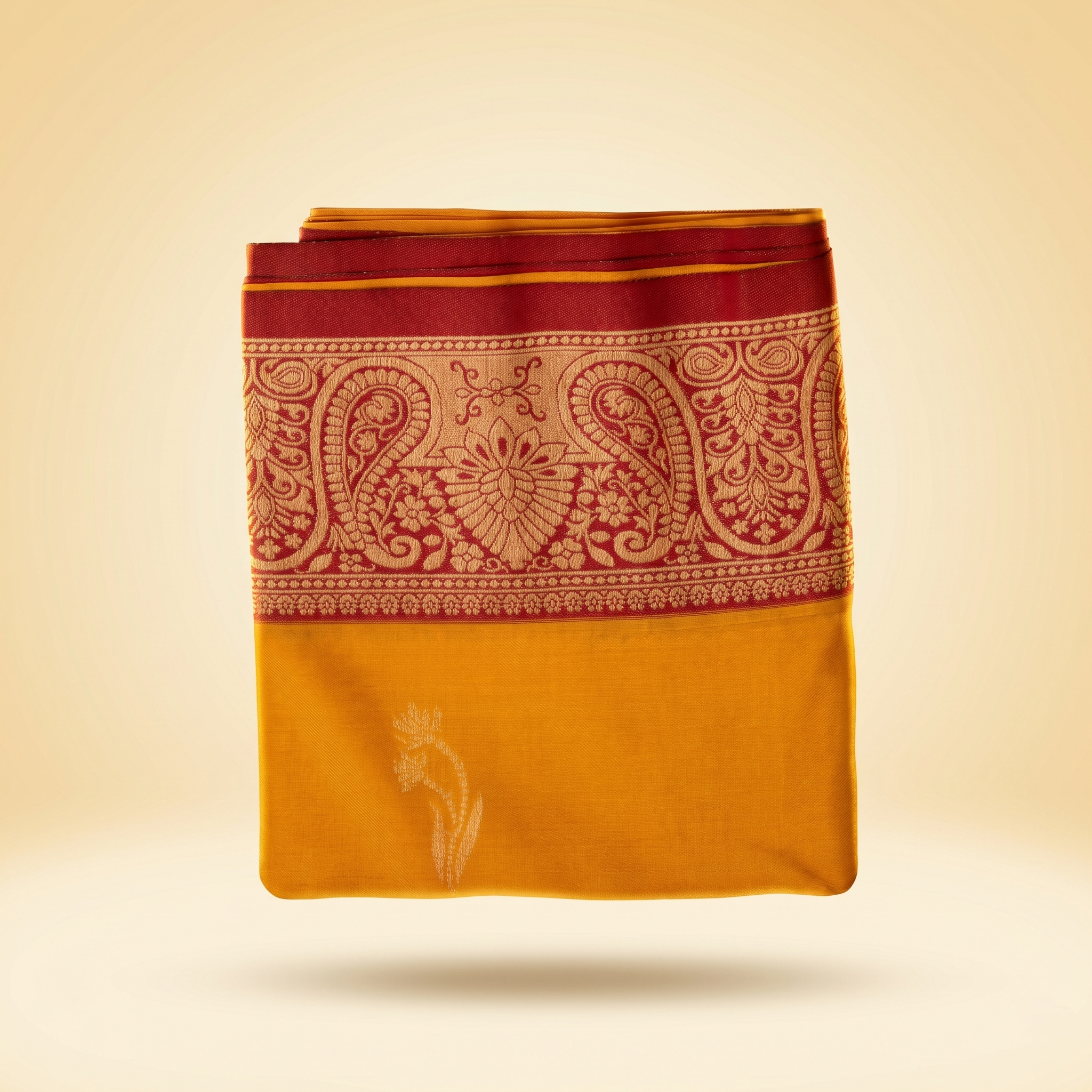 Amman Soft Silk Saree Flower Design - 4inch Border for Temple Festivals