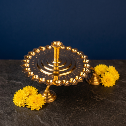 Traditional devotional item shown for temple decoration and spiritual worship