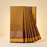 Amman Soft Silk Saree Banana Tree Design - 4inch Border for Devi Puja