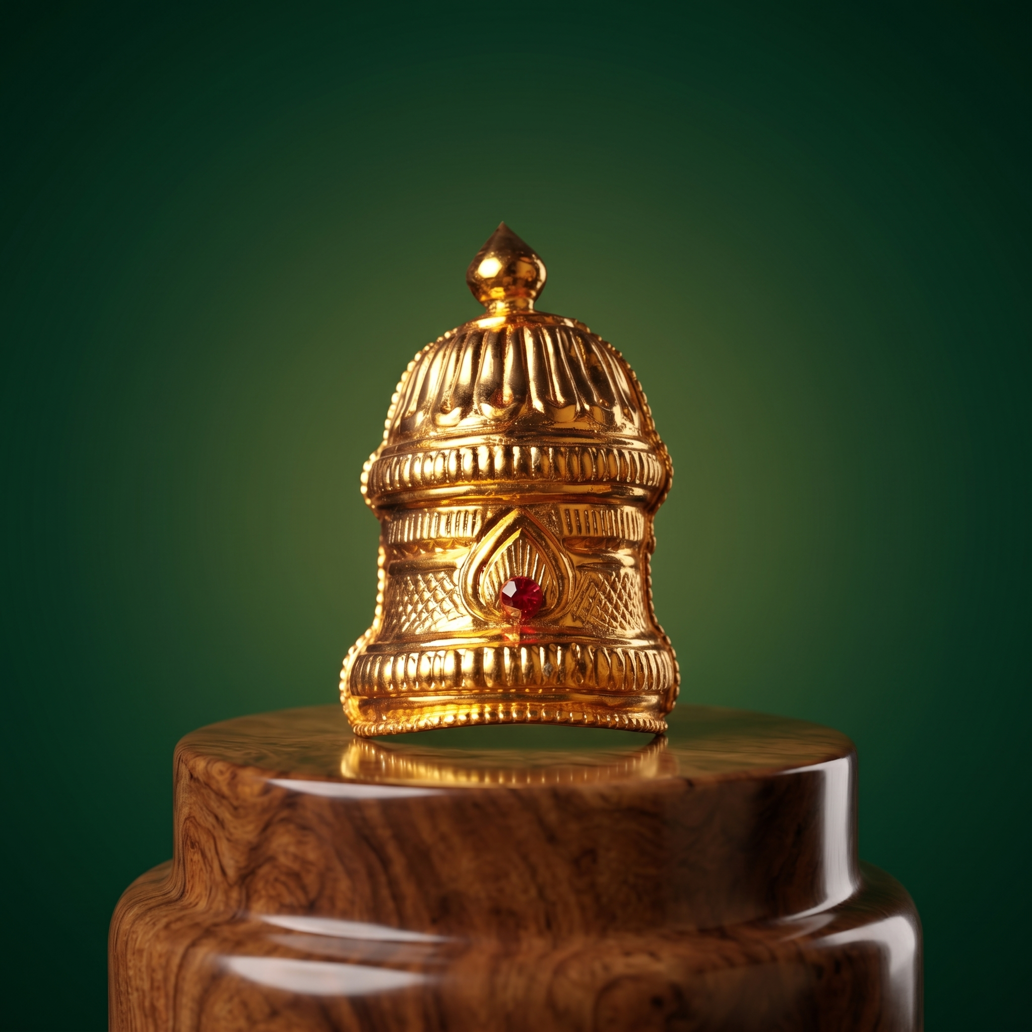 தங்க முலாம் பூசப்பட்ட கிரீடம் பாதி