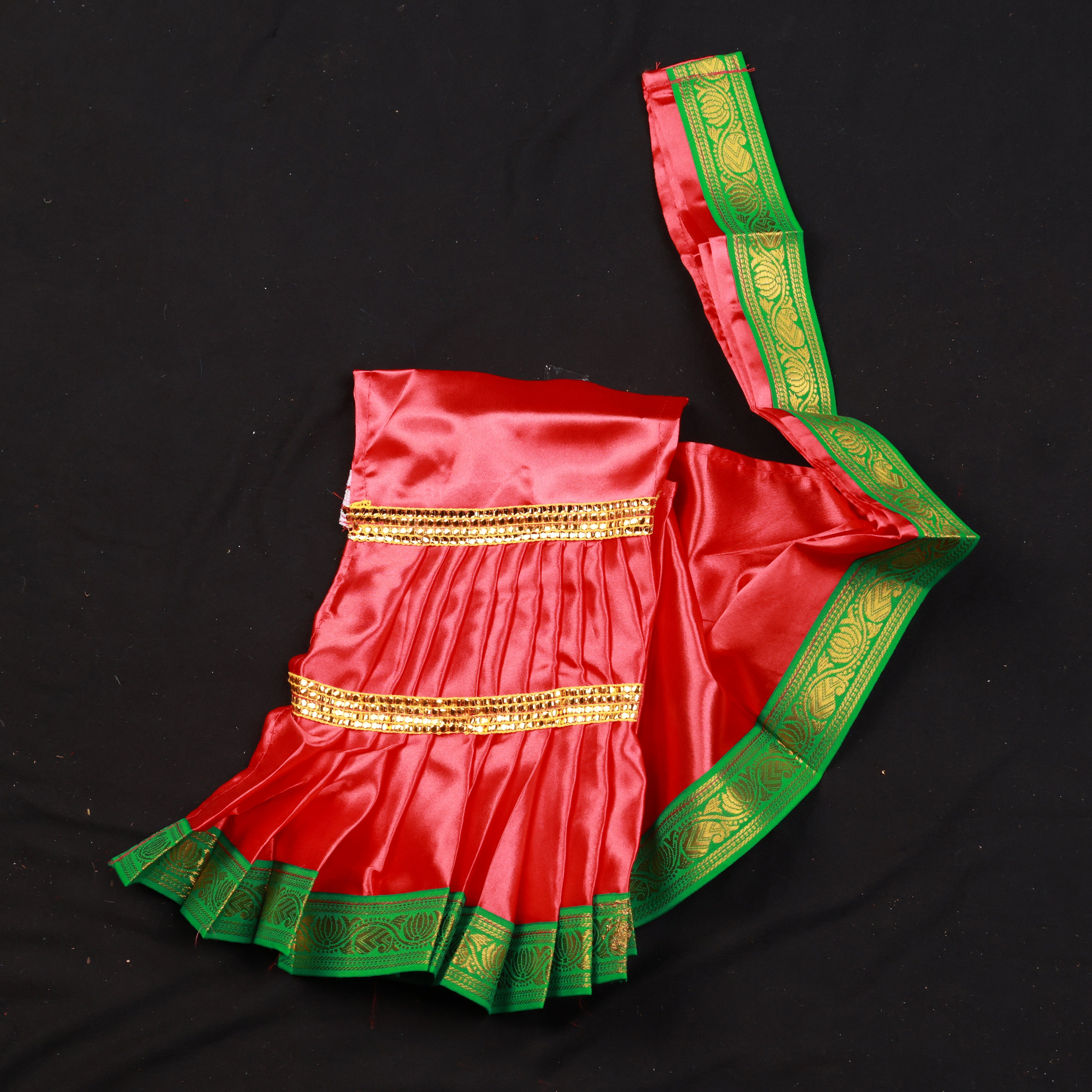 Amman Saree type Pavadai - Satin cloth model for Divine Worship