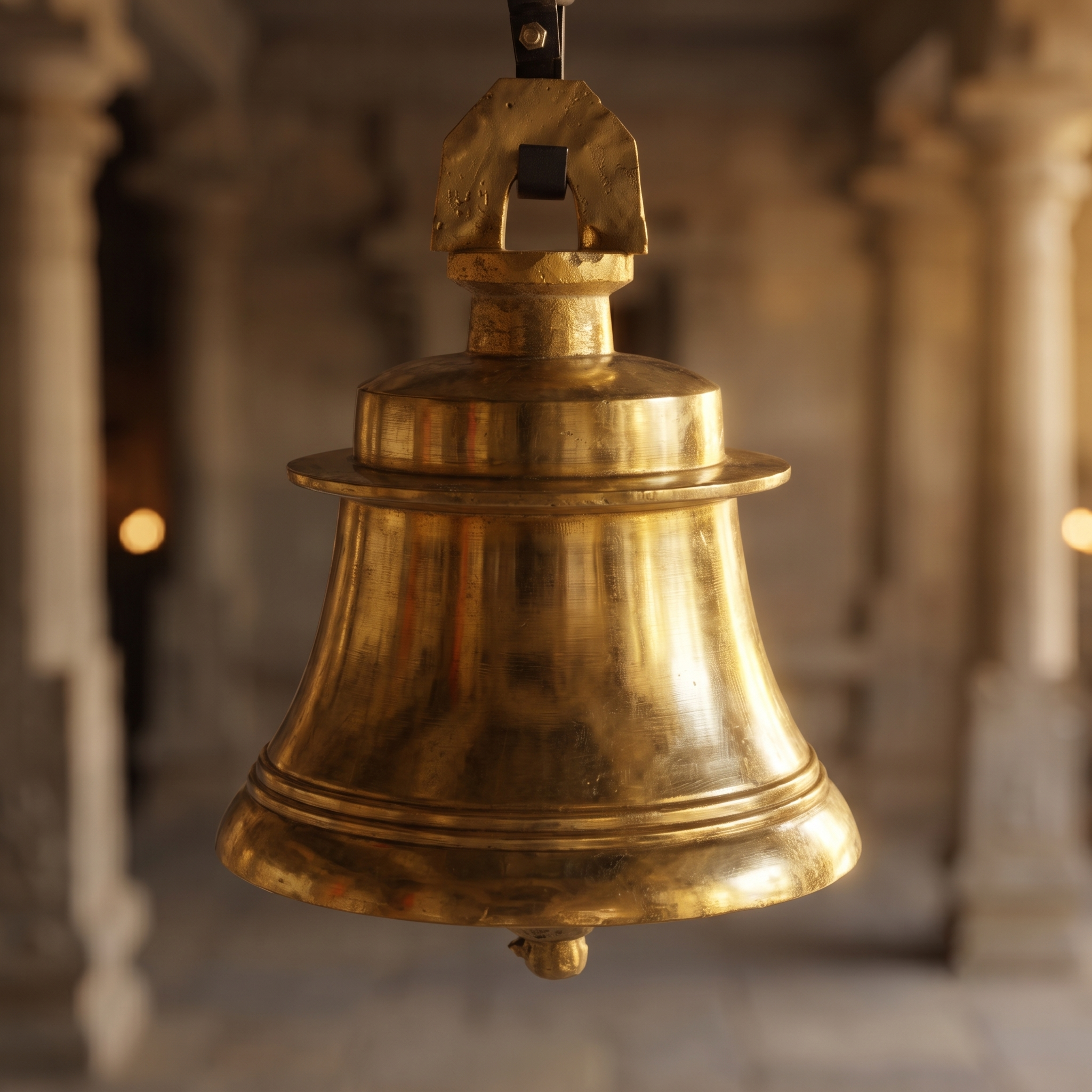 Brass Kovil Bell (Small Size) for Daily Prayer