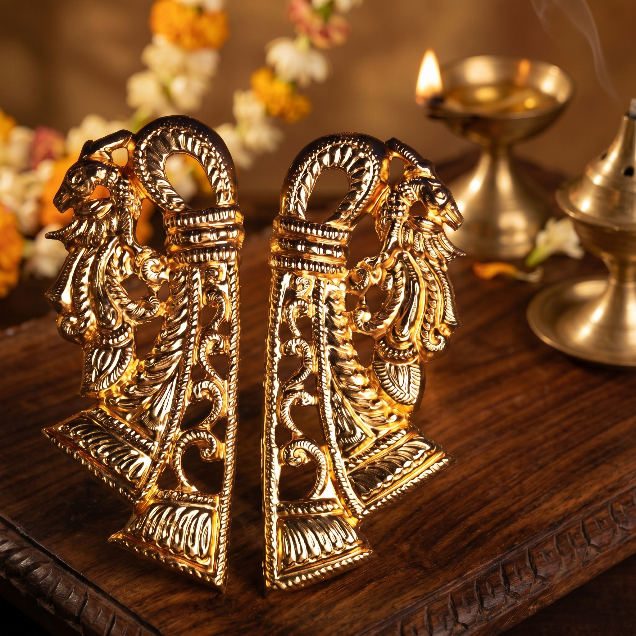 Kai Vastram - Gold Coated for Temple Deity Decoration