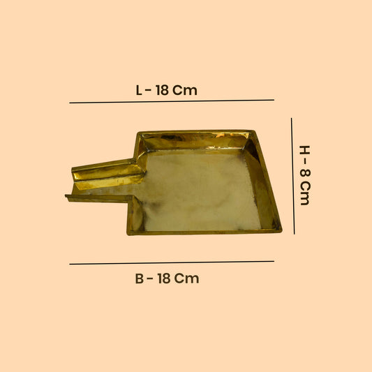 Abishega Plate Square - Brass