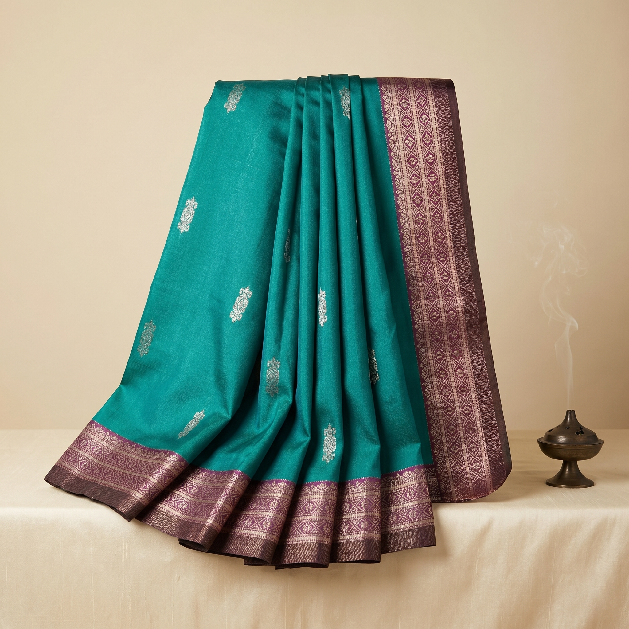 Amman Soft Silk Saree - 3inch Border for Divine Adornment