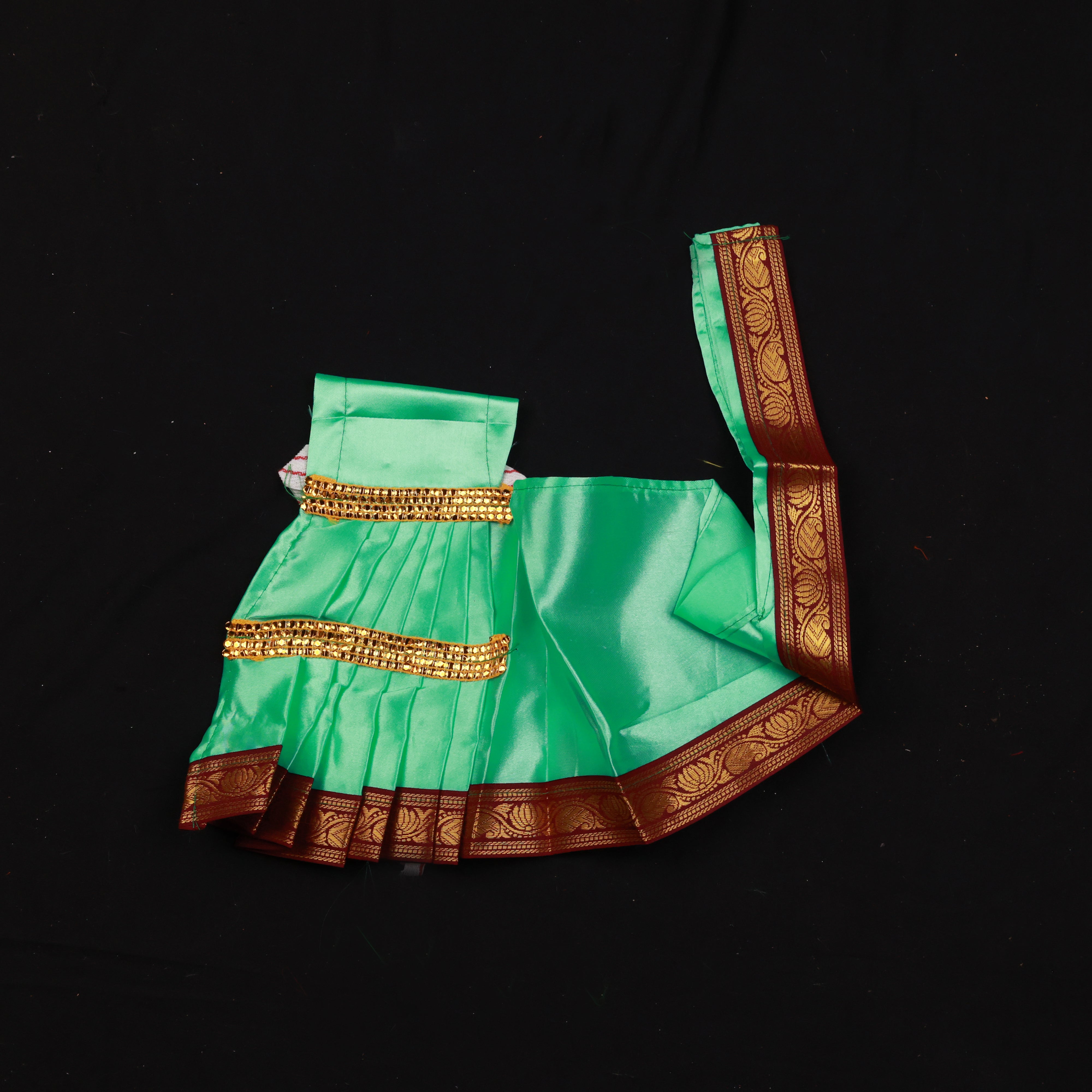 Amman Saree type Pavadai - Satin cloth model for Divine Worship