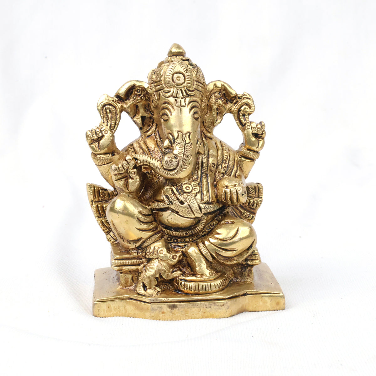 Brass Vinayagar with Right side Trunk 3.5inch
