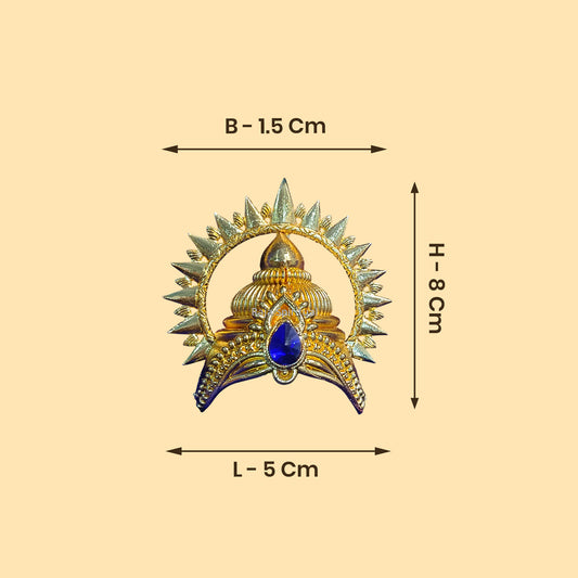 Gold Coating Giridam - Half Chakram Giridam - For Small Idols