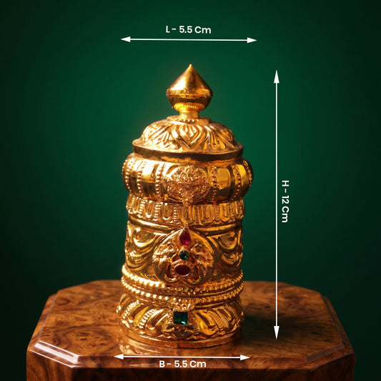 Gold Coating Balaji Giridam With Nagas Work - Full Size Model
