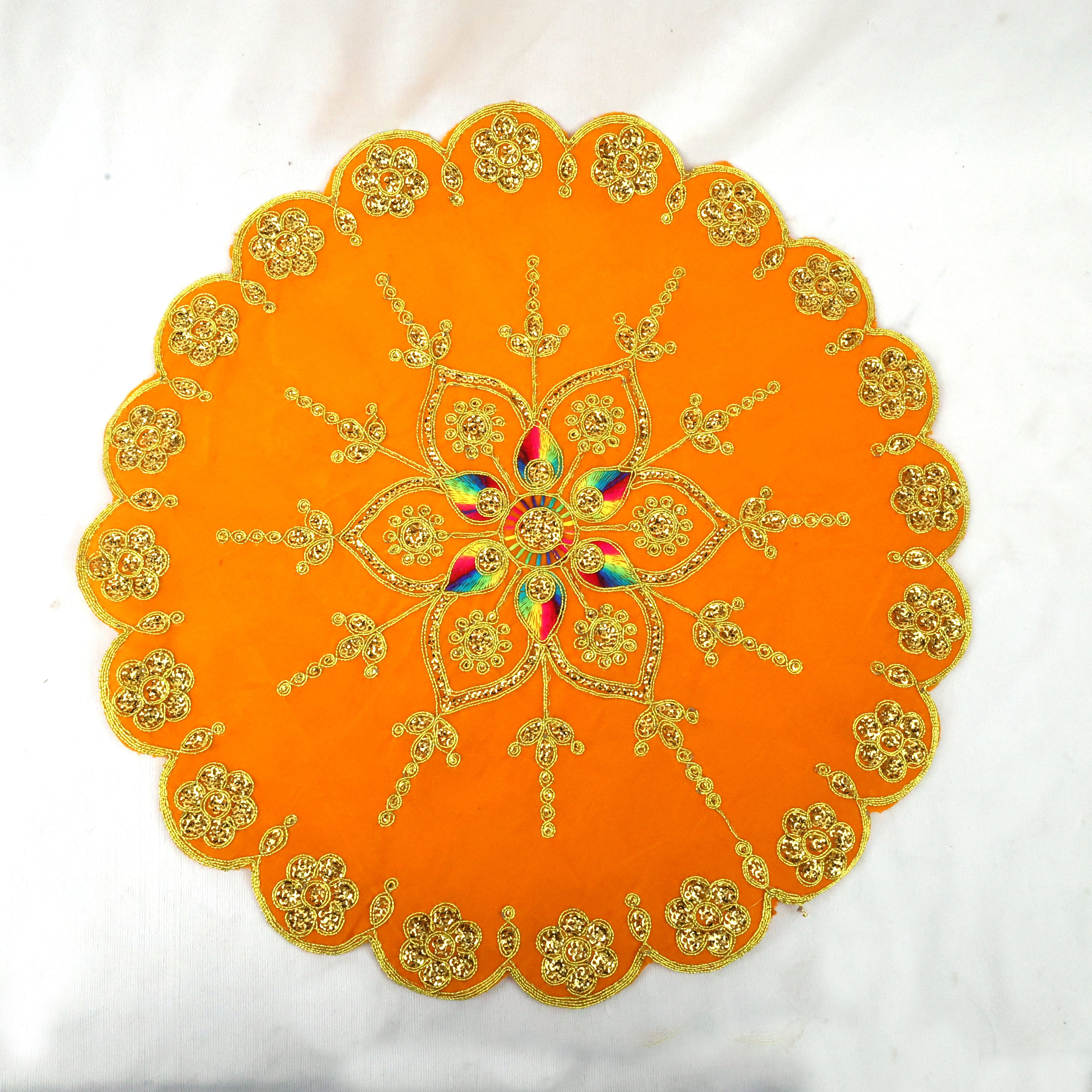 Cloth Aasanam - Round Yellow