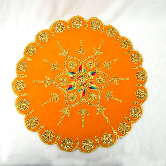 Cloth Aasanam - Round Yellow