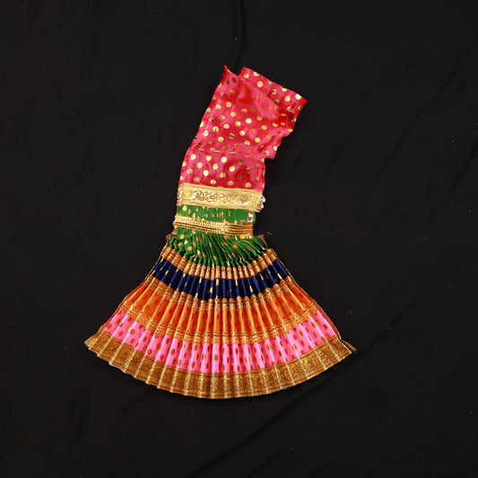Amman Saree type Pavadai - Visiri model for Vigraha Decoration