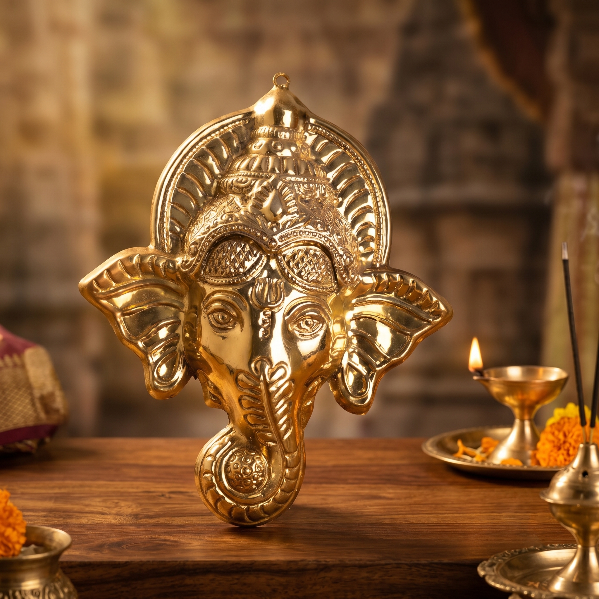 Vinayagar Face in Brass