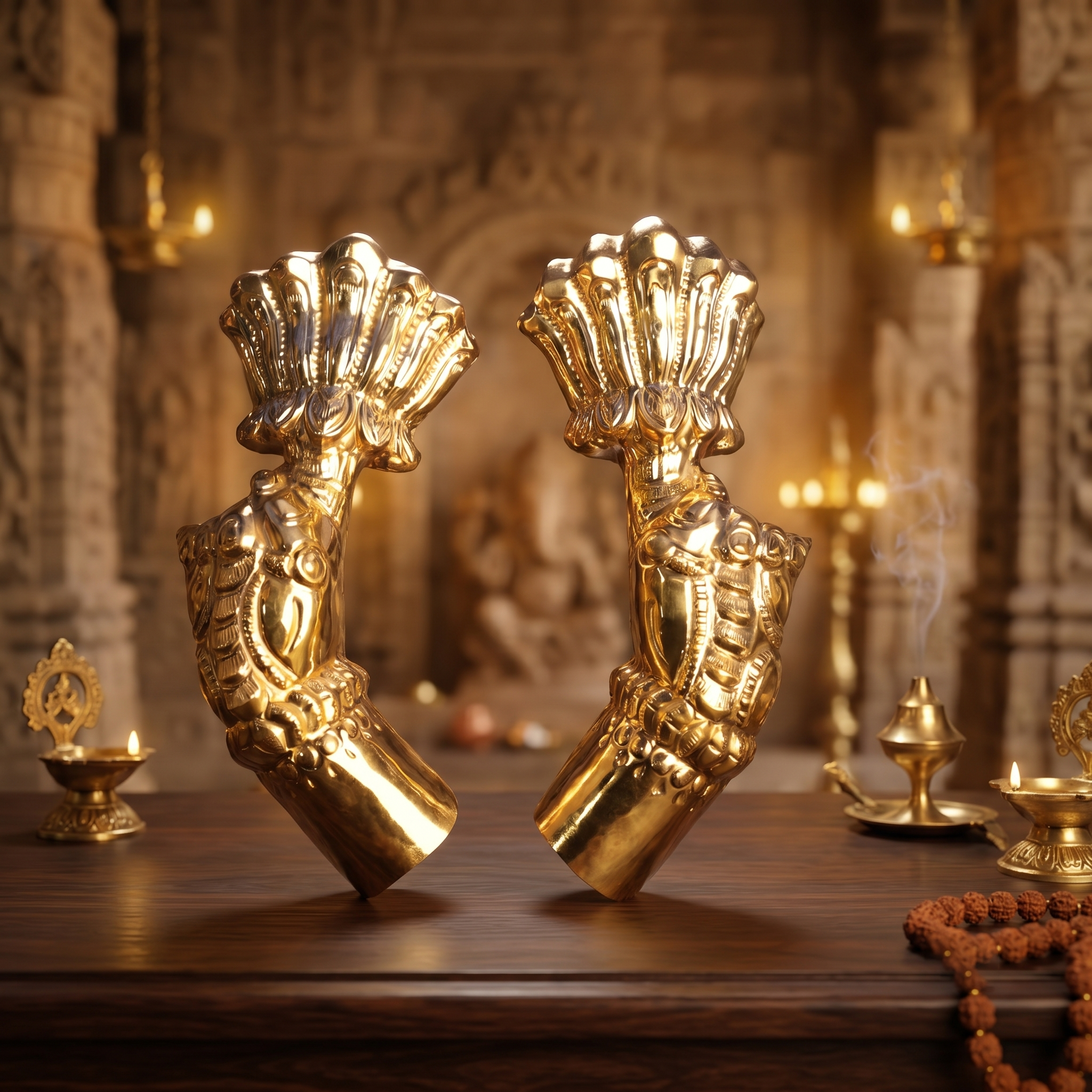 Brass Light Weight Astam for Divine Idol Decoration
