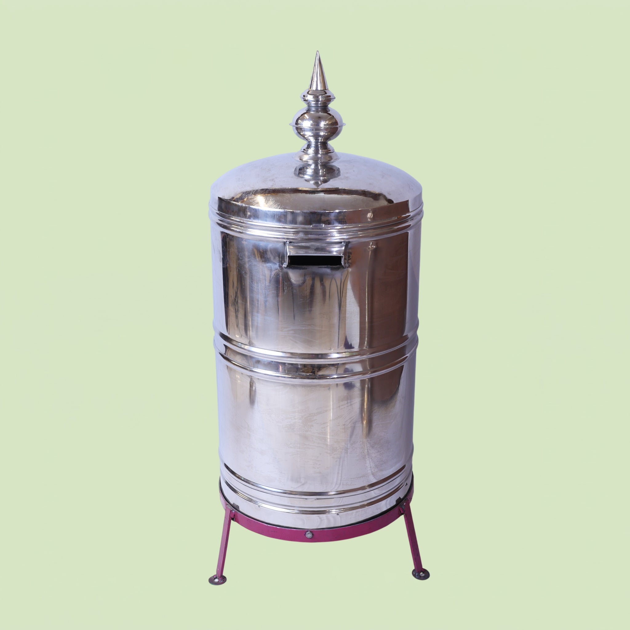 Hundi (Undiyal) SS Round 1.75 Feet for Prayer Offerings