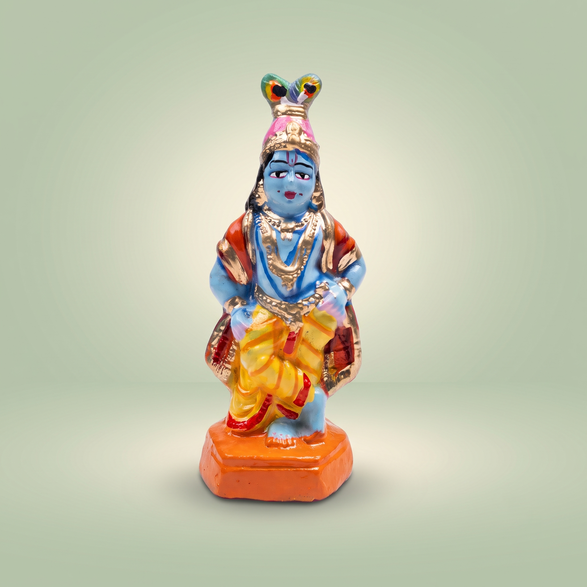 Krishnar Clay Doll - Standing