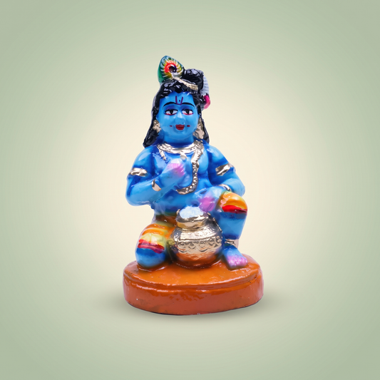 Krishnar Clay Doll with Butter