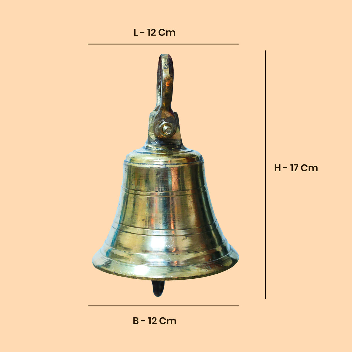 Brass Kovil Bell (Small Size) for Daily Prayer
