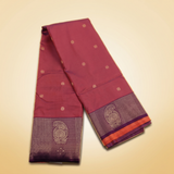 Amman Saree - Plain with Checked Border for Divine Puja