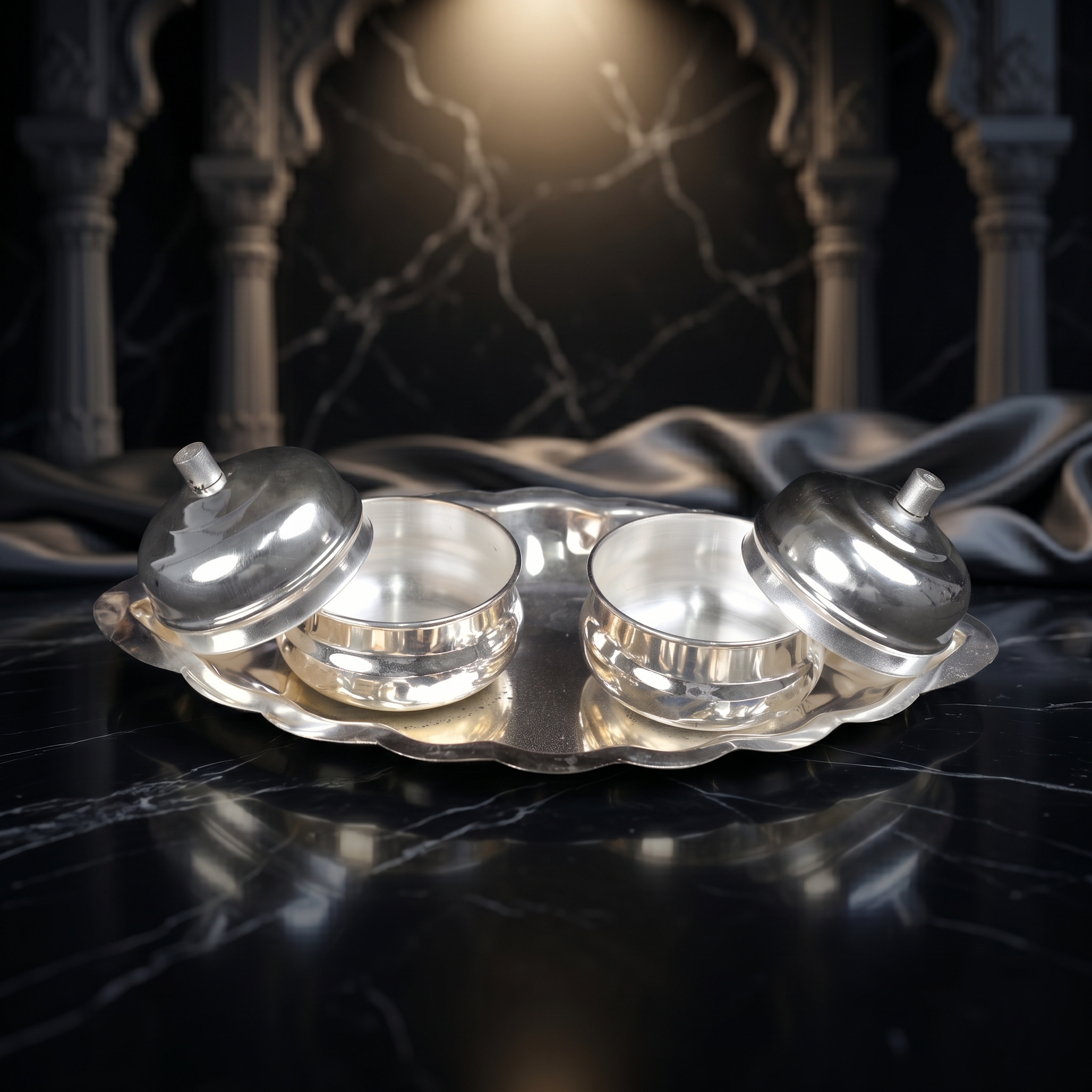 Kumkum Plate - German Silver