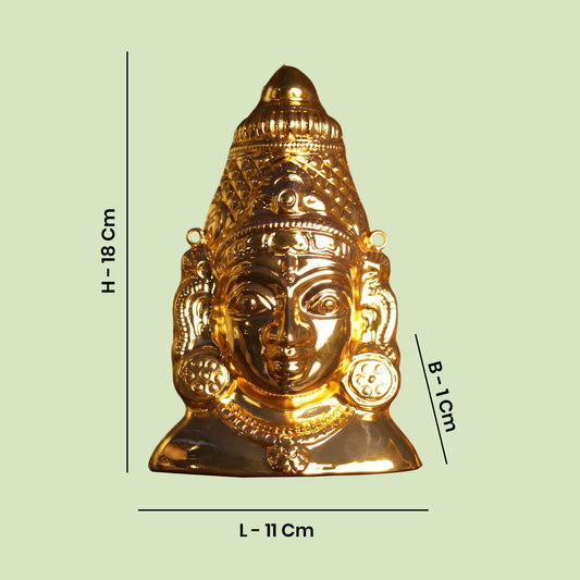 Amman Face - Plain - Gold Coated for Deity Alankaram