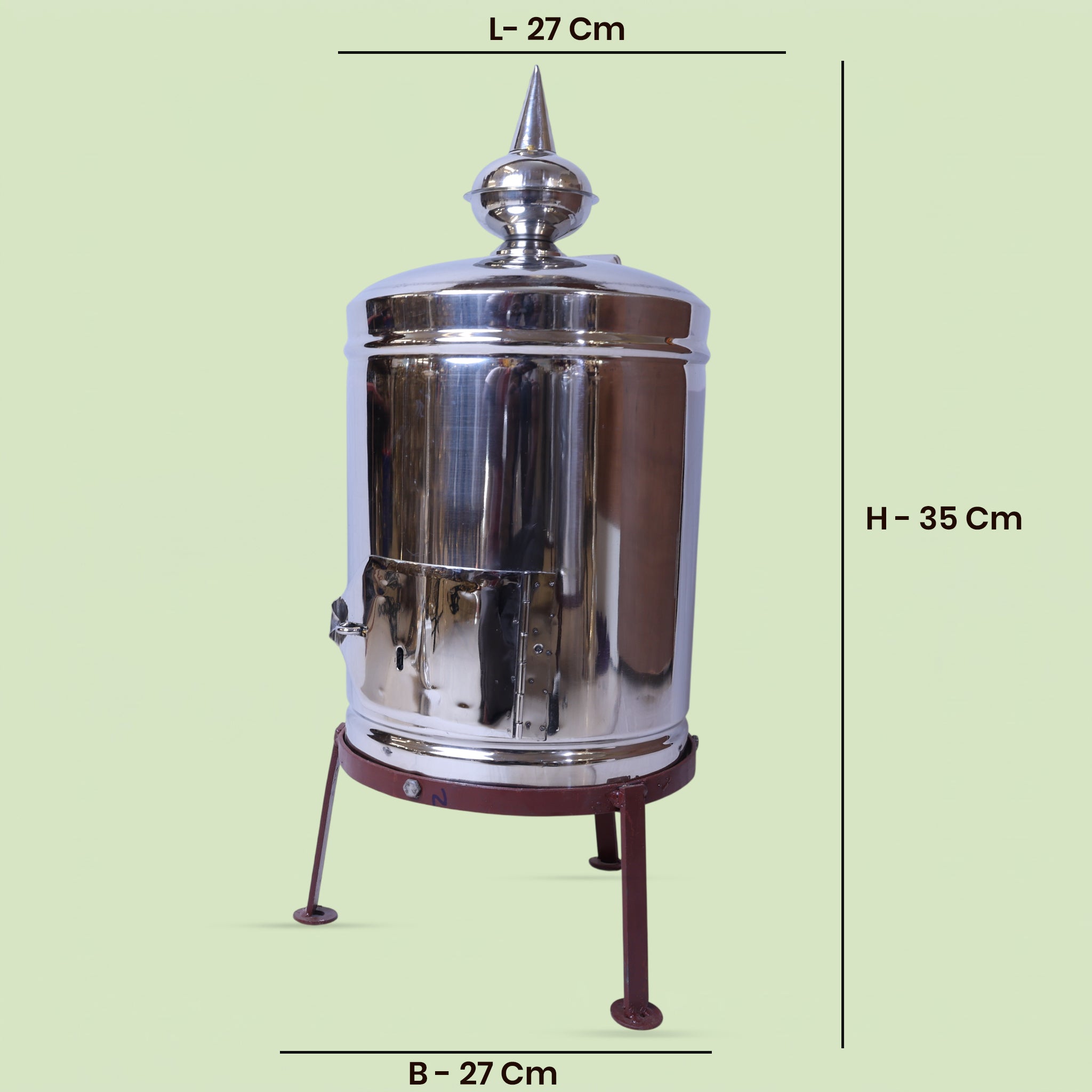 Hundi (Undiyal) SS Round 0.75 Feet for Temple Counter