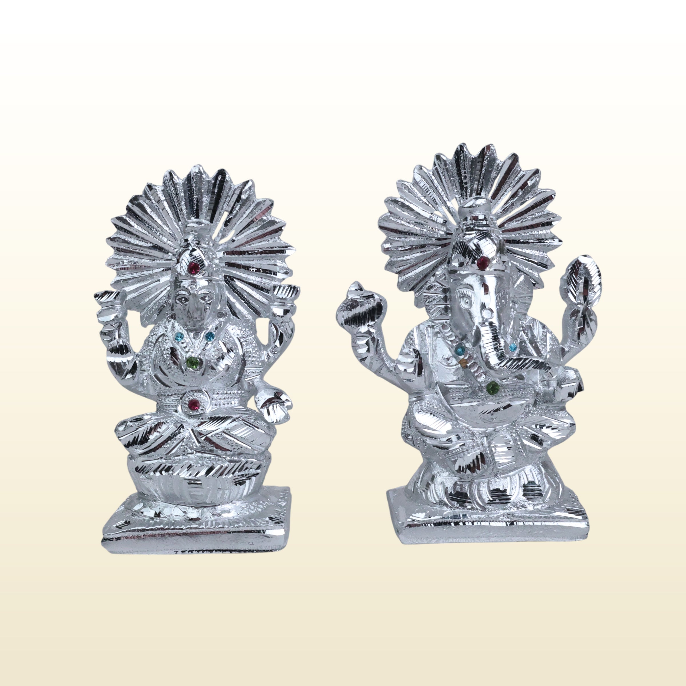 Ganesh & Lakshmi - German Silver