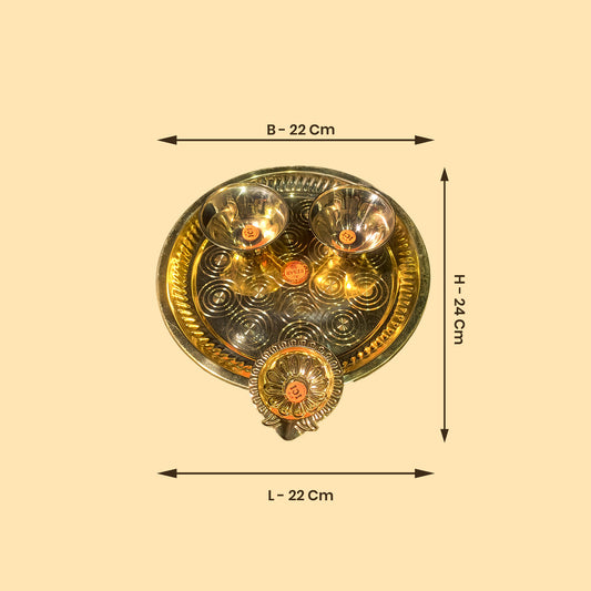 Aarti Plate for Daily Puja Rituals