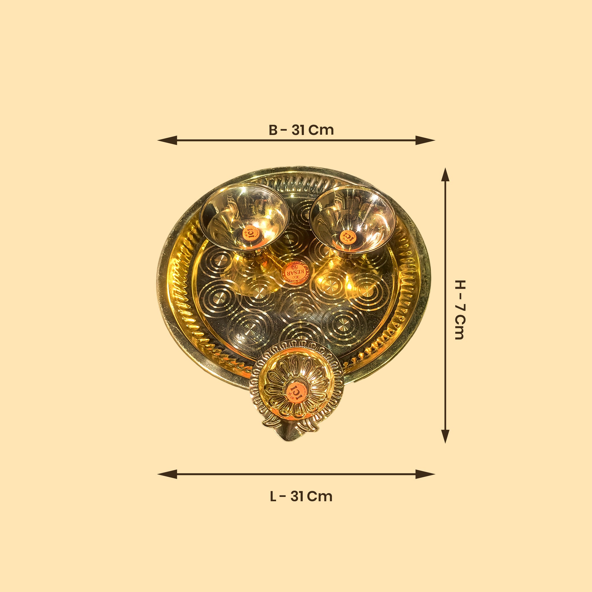Aarti Plate for Daily Puja Rituals