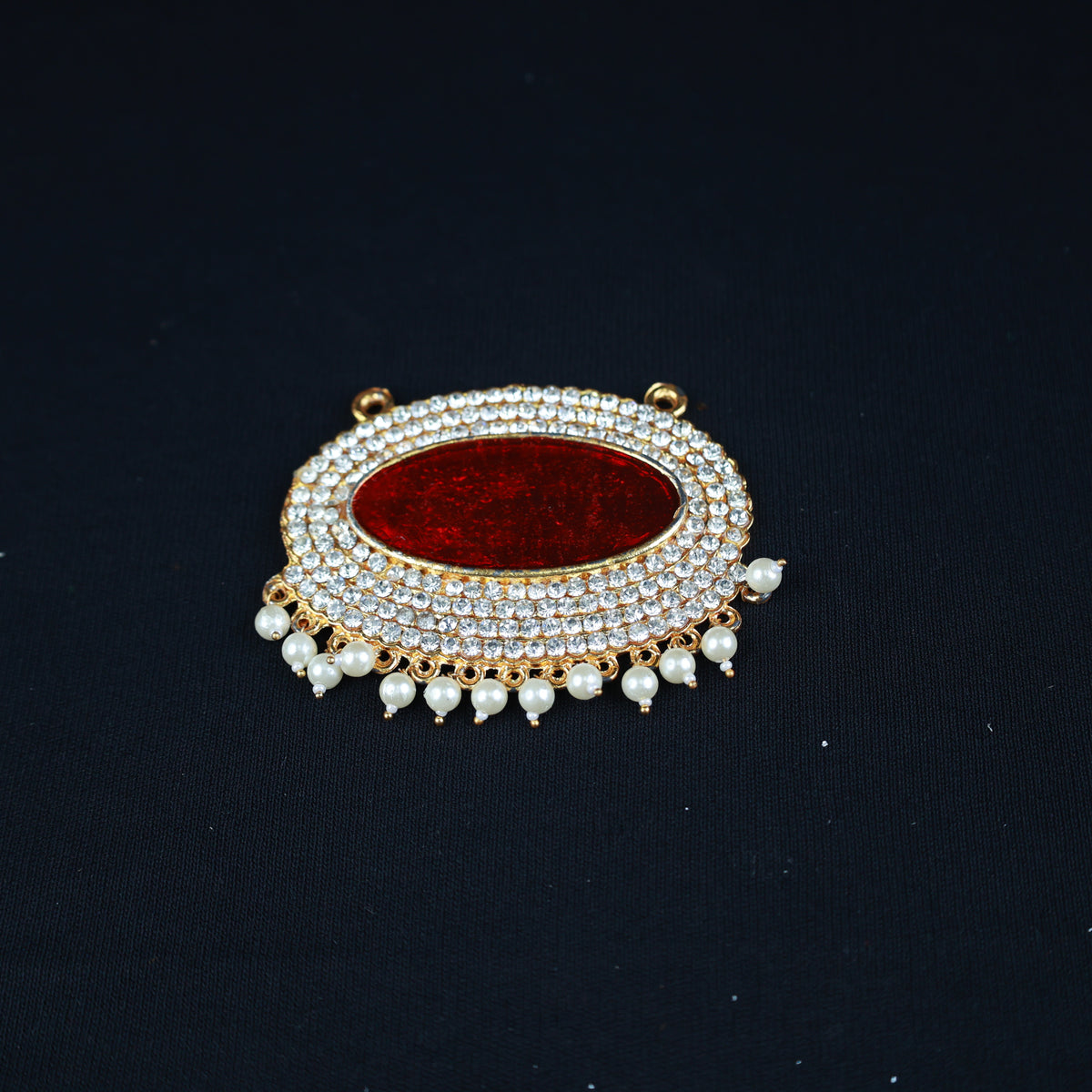 Pathakam/Pendent - Oval - Red for Idol Decoration