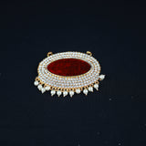 Pathakam/Pendent - Oval - Red for Idol Decoration