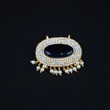 Pathakam/Pendent - Oval - Blue for Sacred Idol Adornment