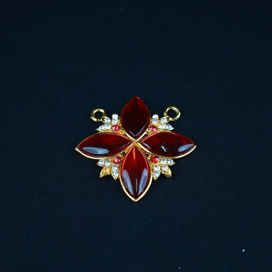 Pathakam/Pendent - Square - Red for Goddess Alankaram