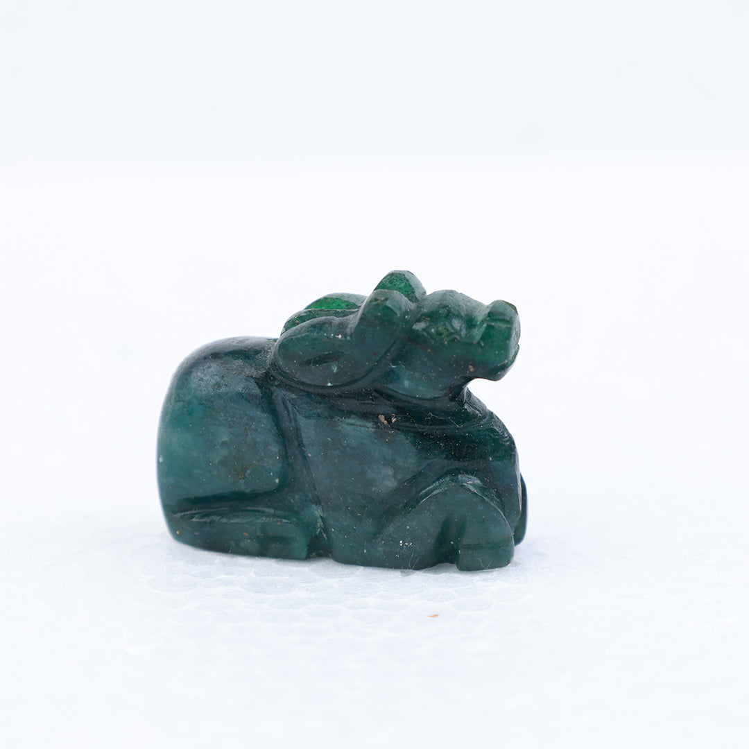 Maragadha Nandhi Idol – Green Stone Nandhi for Pooja